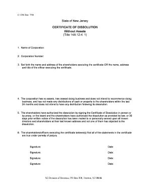 The undersigned, constituting all of the members of XYZ Company, LLC (“Company”) a <b>New Jersey</b> limited liability company do hereby consent in writing to the following actions of the Company in lieu of a meeting. . Plan of dissolution template nj